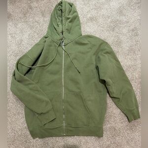 SOLD* Green Oversized Brandy Zip Up Hoodie